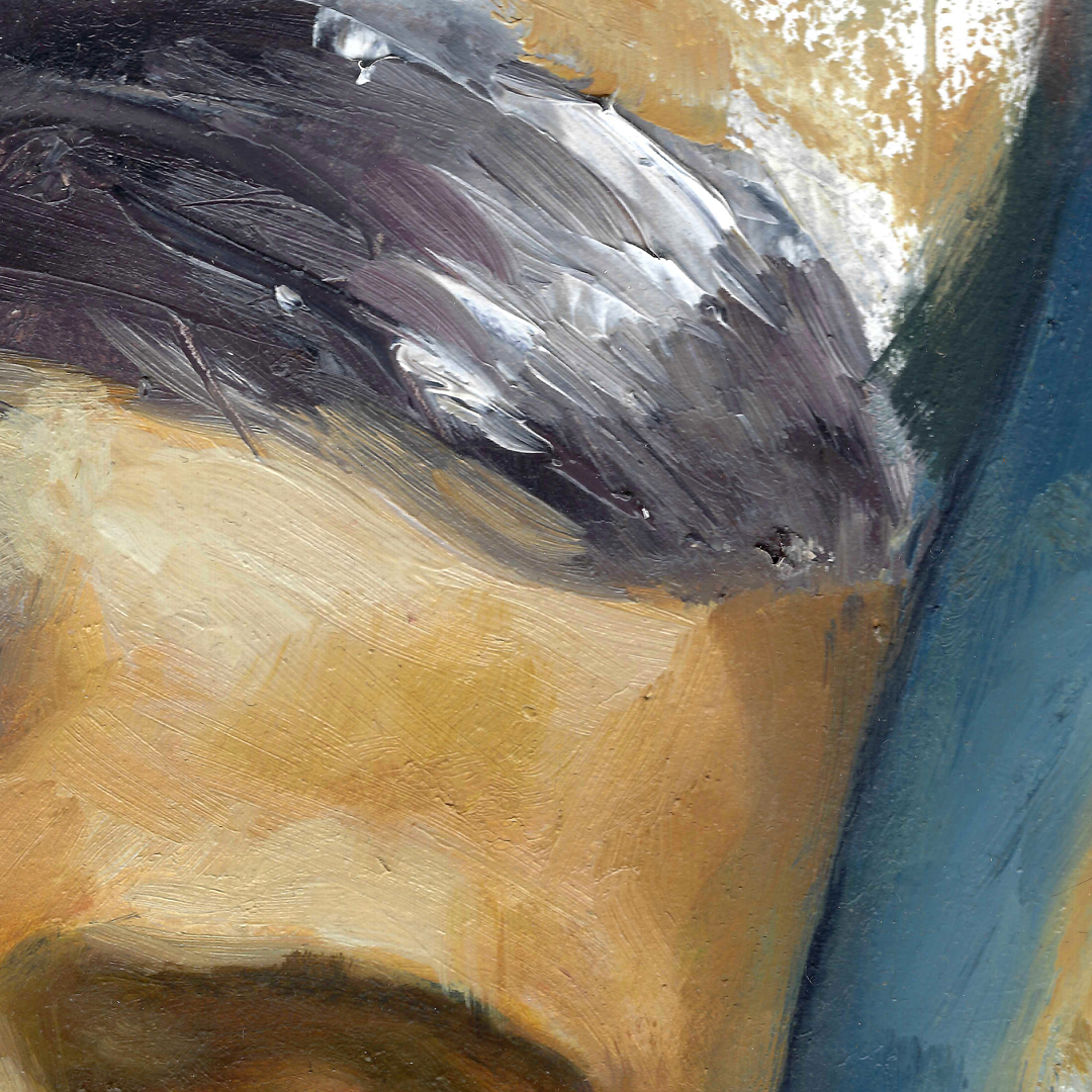 2019 - Weightless Notes - Django Reinhardt - 8x10 - Oil - Detail 01
