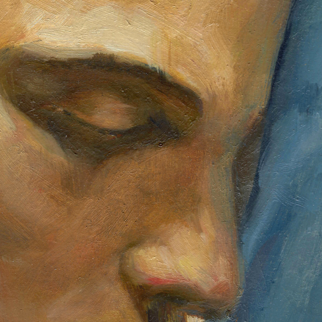 2019 - Weightless Notes - Django Reinhardt - 8x10 - Oil - Detail 02