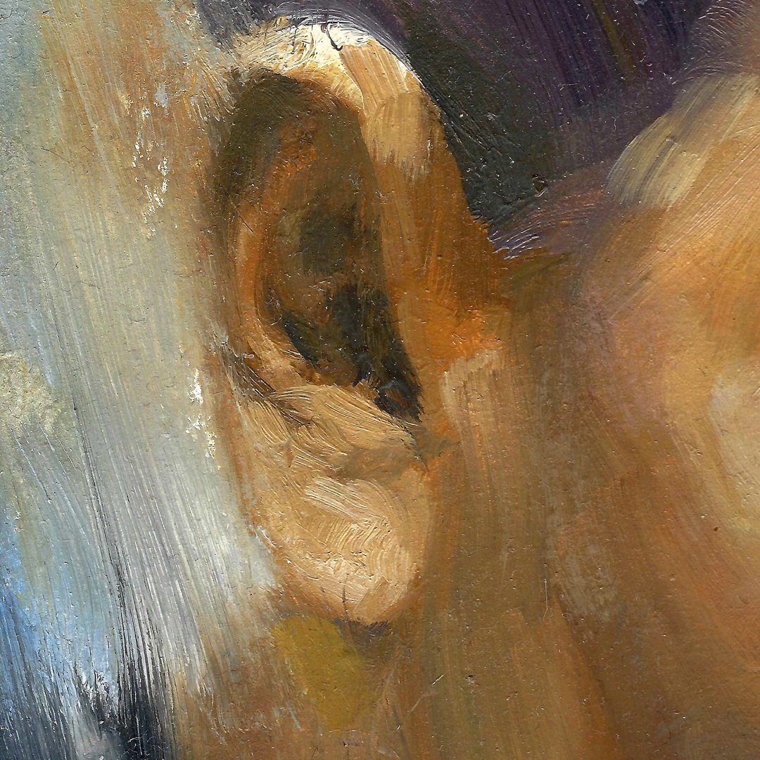 2019 - Weightless Notes - Django Reinhardt - 8x10 - Oil - Detail 04
